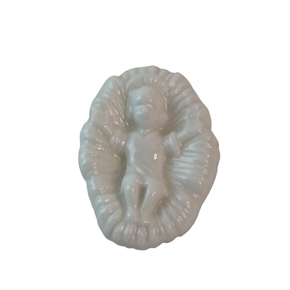 Vintage Ceramic Bisque 6 Piece Nativity Set Miniature 3”-4"  White Glazed Taiwan - Picture 13 of 16